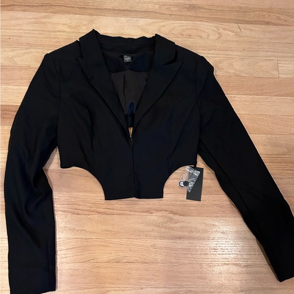 NWT h:ours Kitt Blazer in Black, Size 0 - Picture 4 of 5